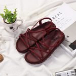 Beautiful thick bottom fairy style beach flat Roman shoes - Image 7