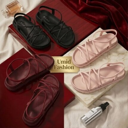 Beautiful thick bottom fairy style beach flat Roman shoes