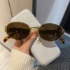 Gold frame tea piece [leopard print legs] with label