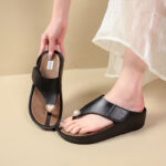 Women's Slip-On  Sandals with Thick Wedge Heel