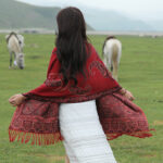 Shawl002-Retro ethnic style comfortable and breathable outer cloak large shawl - Image 4