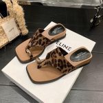 Retro flip-flops gentle style fashion heightened wedge heel square head sandals - Image 5