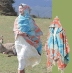 Shawl003-Bohemian ethnic style travel multi-purpose geometric shawl