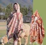 Shawl003-Bohemian ethnic style travel multi-purpose geometric shawl - Image 6