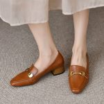 BOX105-Women's Box Heel - Umid Fashion