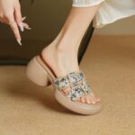 BOX084-Women's Box Heel - Umid Fashion